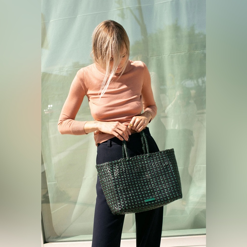 Loeffler Randall // Black & Green Klara Bag